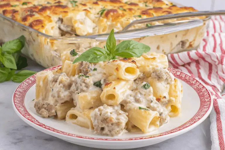 Sausage Alfredo Rigatoni Recipe