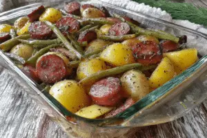 Sausage Green Bean Potato Casserole