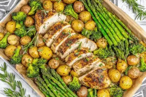 Sheet Pan Garlic Butter Chicken And Veggies