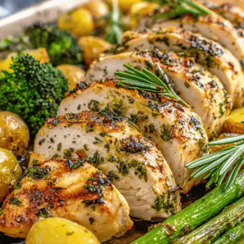Sheet Pan Garlic Butter Chicken And Veggies Recipe