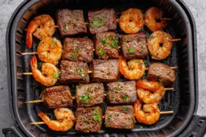 Shrimp And Steak Cabobs Air Fryer