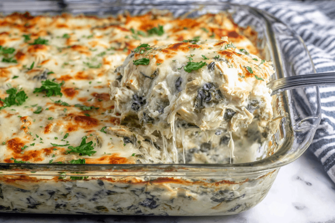 Spinach Artichoke Chicken Casserole Recipe