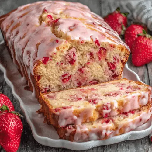 Strawberry Bread with Glaze Recipe