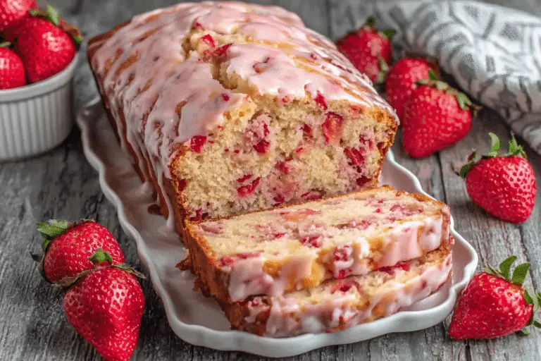 Strawberry Bread with Glaze Recipe