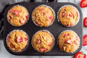 Strawberry Oat Muffins