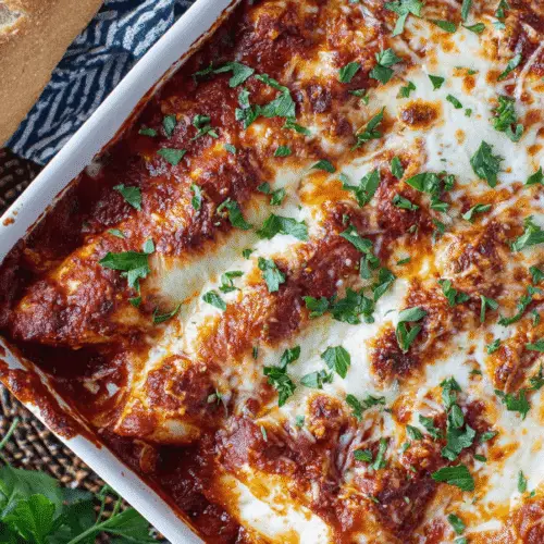 Three Cheese Manicotti Recipe