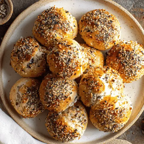 Vegan Cream Cheese Stuffed Bagel Bites Recipe