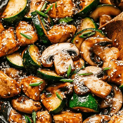 Zucchini Mushroom Chicken Stir Fry Recipe