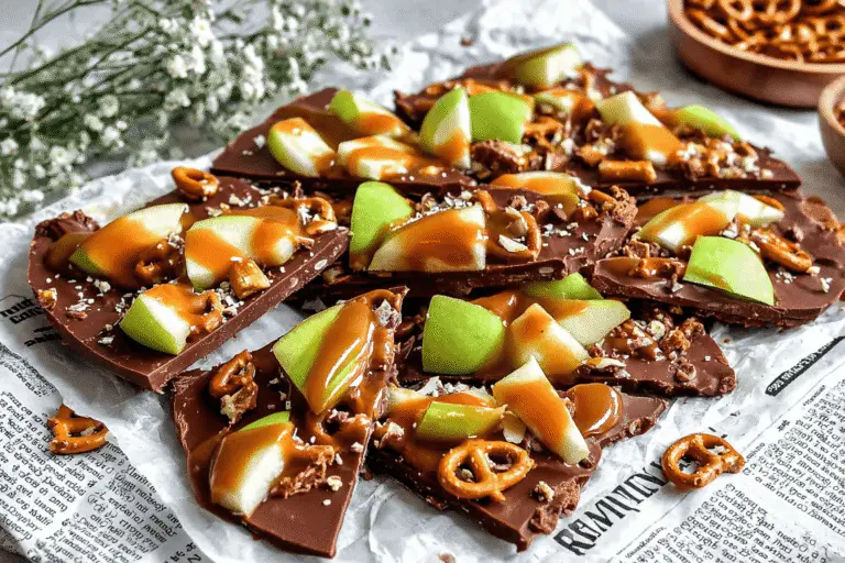 Apple Pretzel Chocolate Bark Recipe