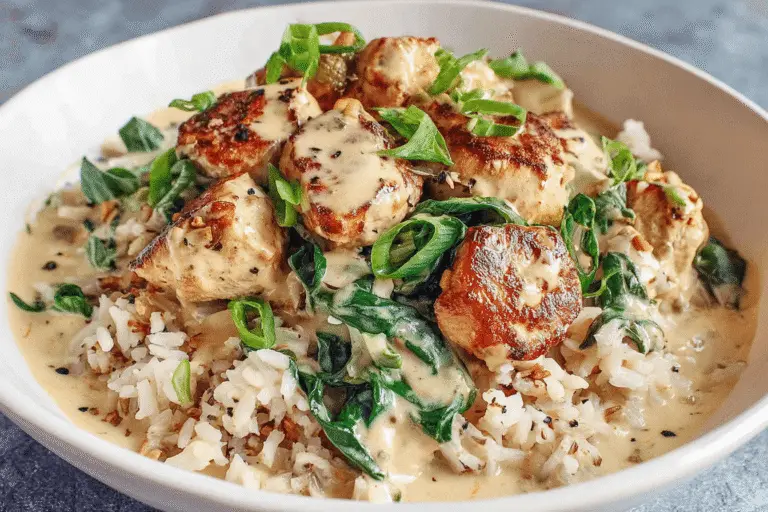 Basil Chicken with Coconut Curry Sauce Recipe