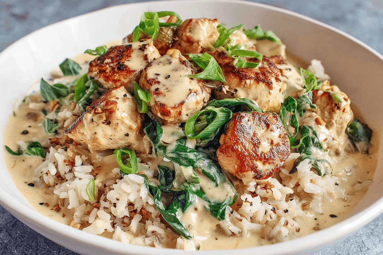 Basil Chicken with Coconut Curry Sauce Recipe