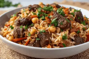 Beef and Rice Pilaf