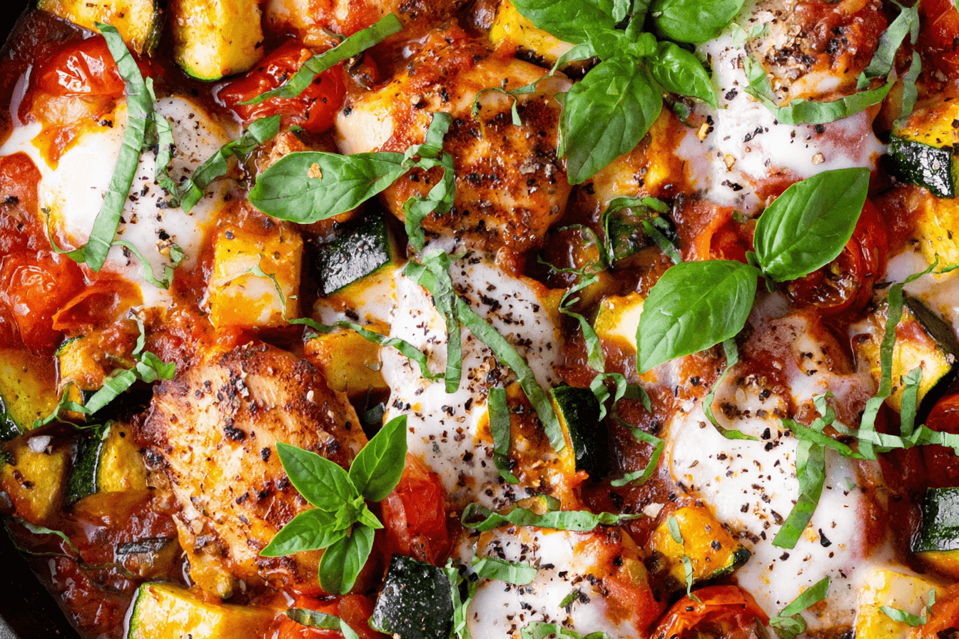 Caprese Chicken & Zucchini Recipe