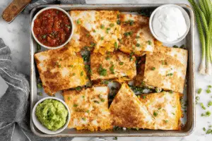 Cheesy Beef Quesadilla Bake