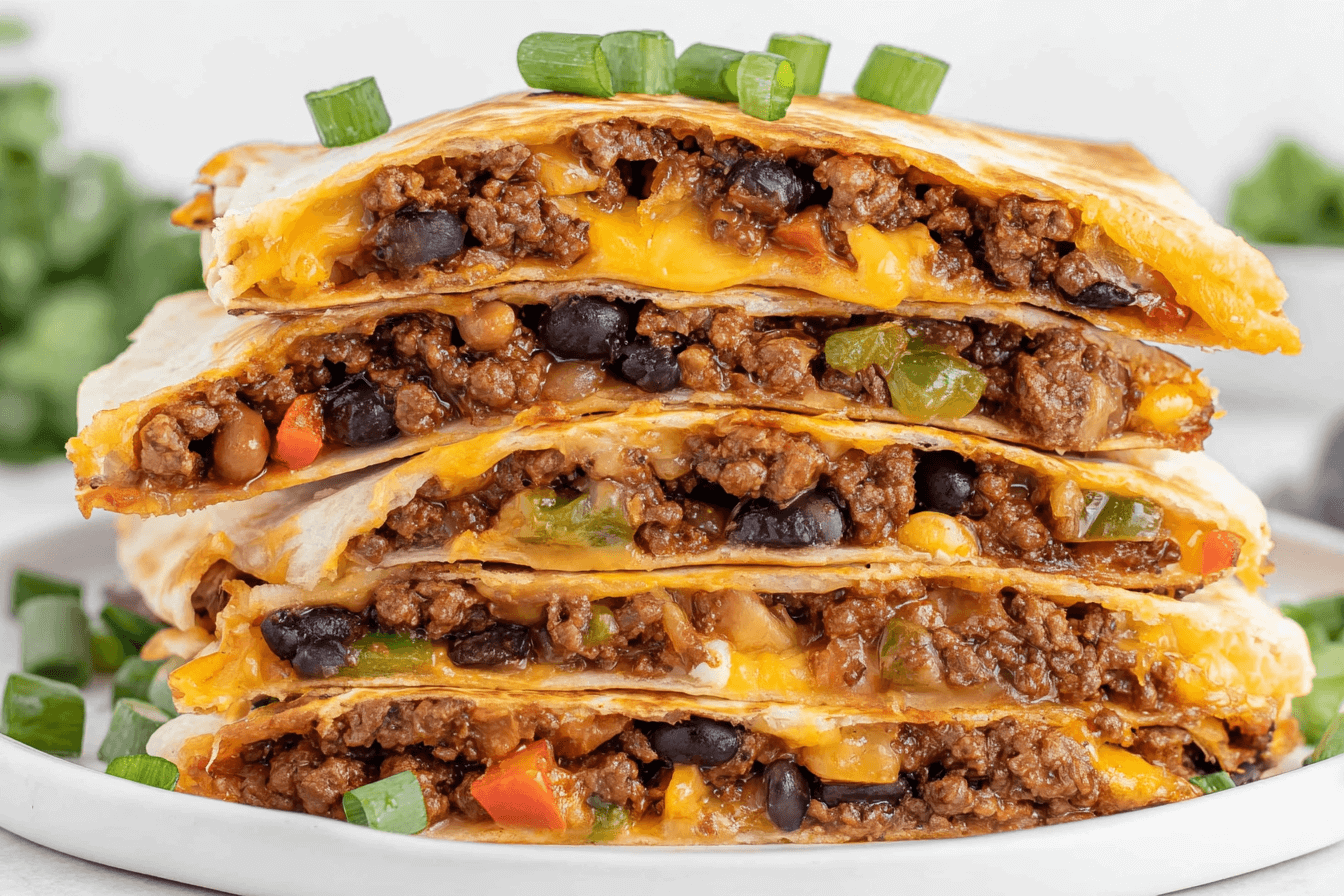 Cheesy Beef Quesadilla Bake Recipe