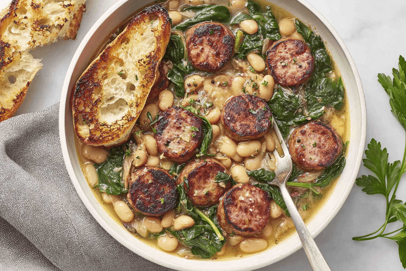 Chicken Sausage White Bean Skillet Recipe