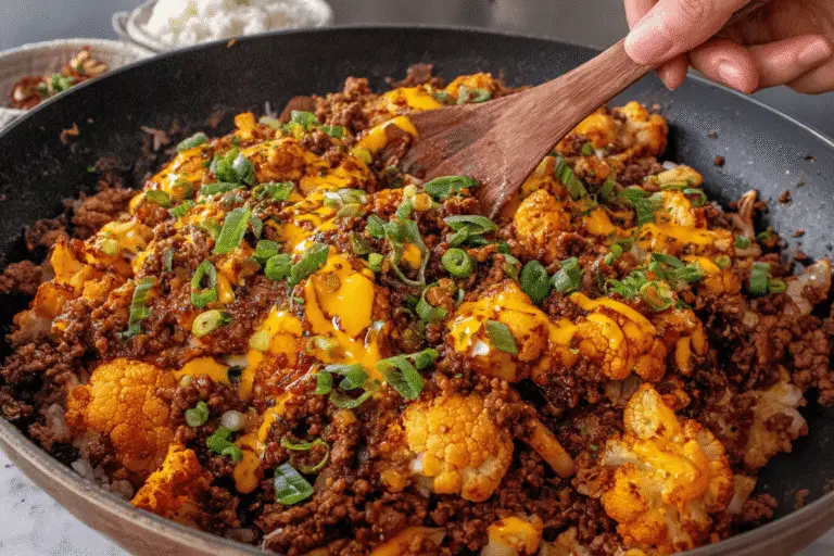 Chile Ground Beef And Cauliflower Recipe