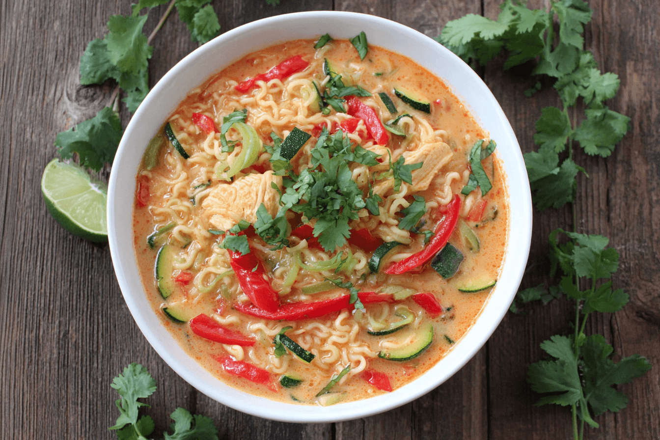 Coconut Curry Chicken Noodles Recipe