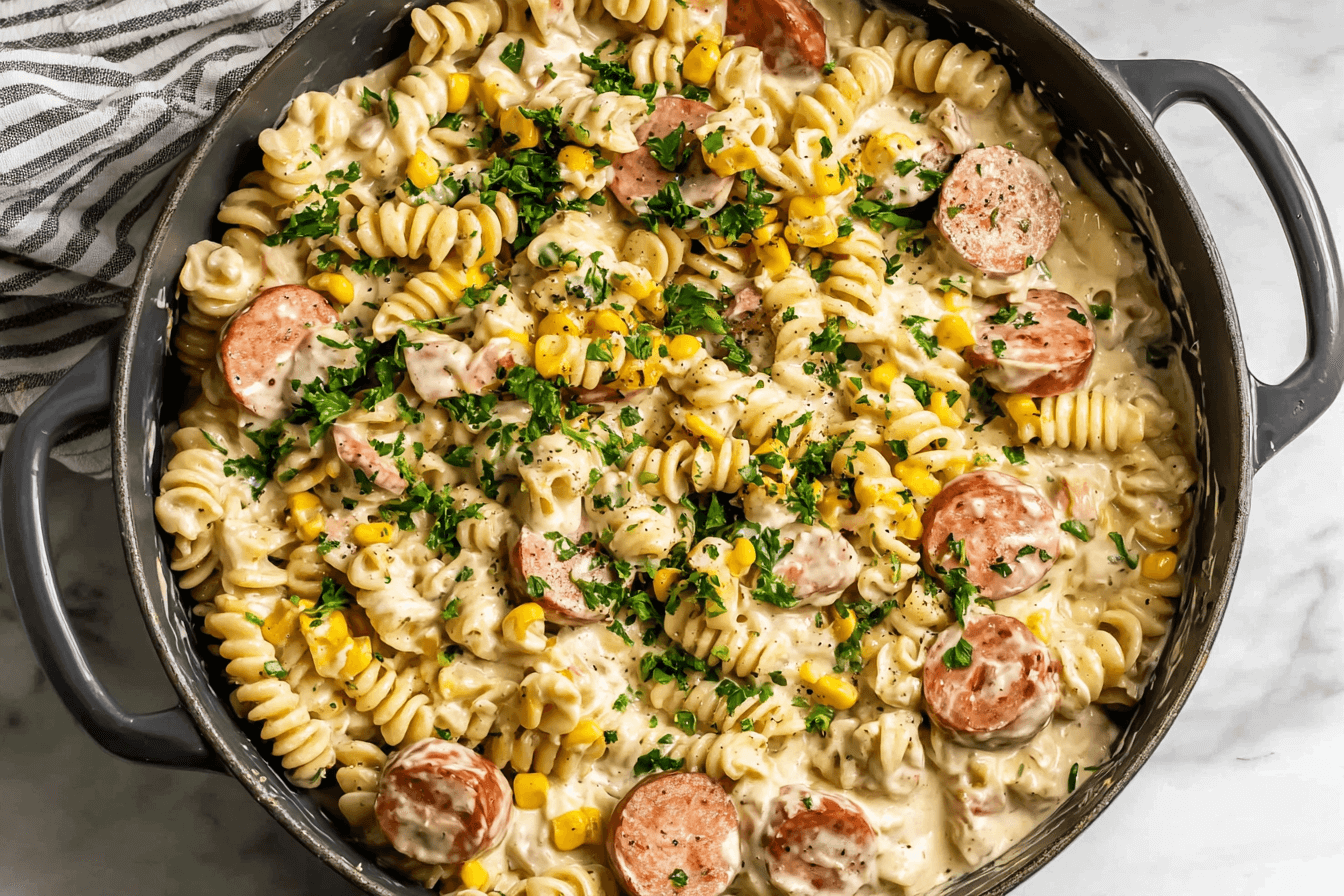 Cream Cheese Smoked Sausage Pasta Recipe