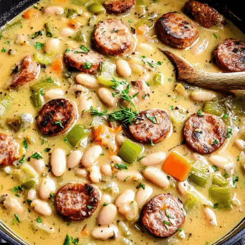 Creamy Bean Soup With Sausage Recipe