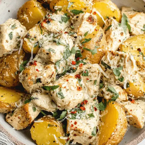 Creamy Parmesan Chicken and Potatoes Recipe