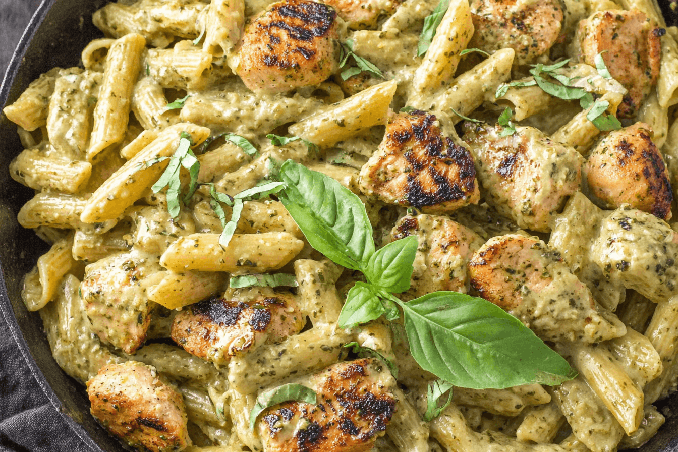 Creamy Pesto Chicken Pasta Recipe