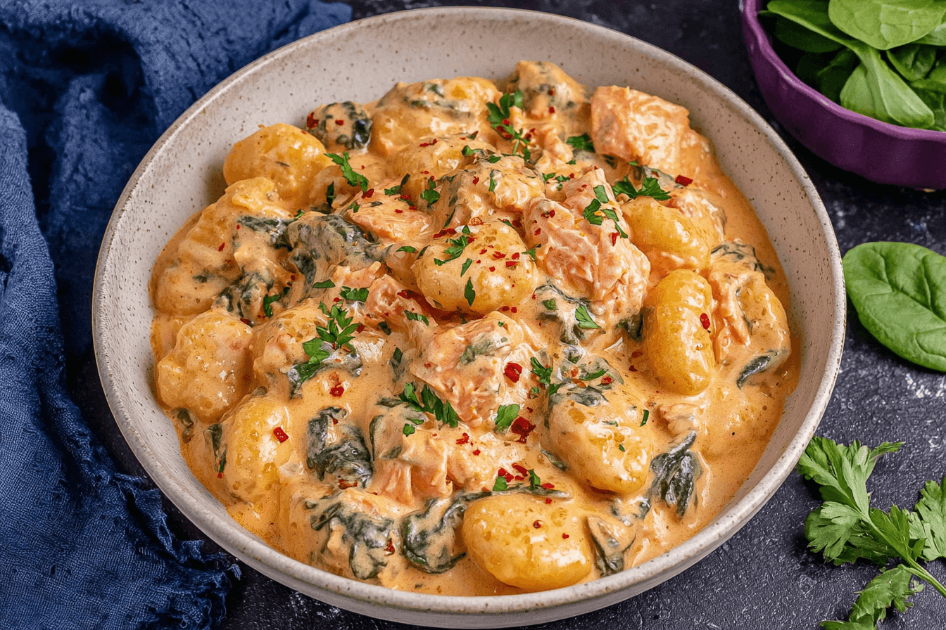 Creamy Salmon Gnocchi Recipe
