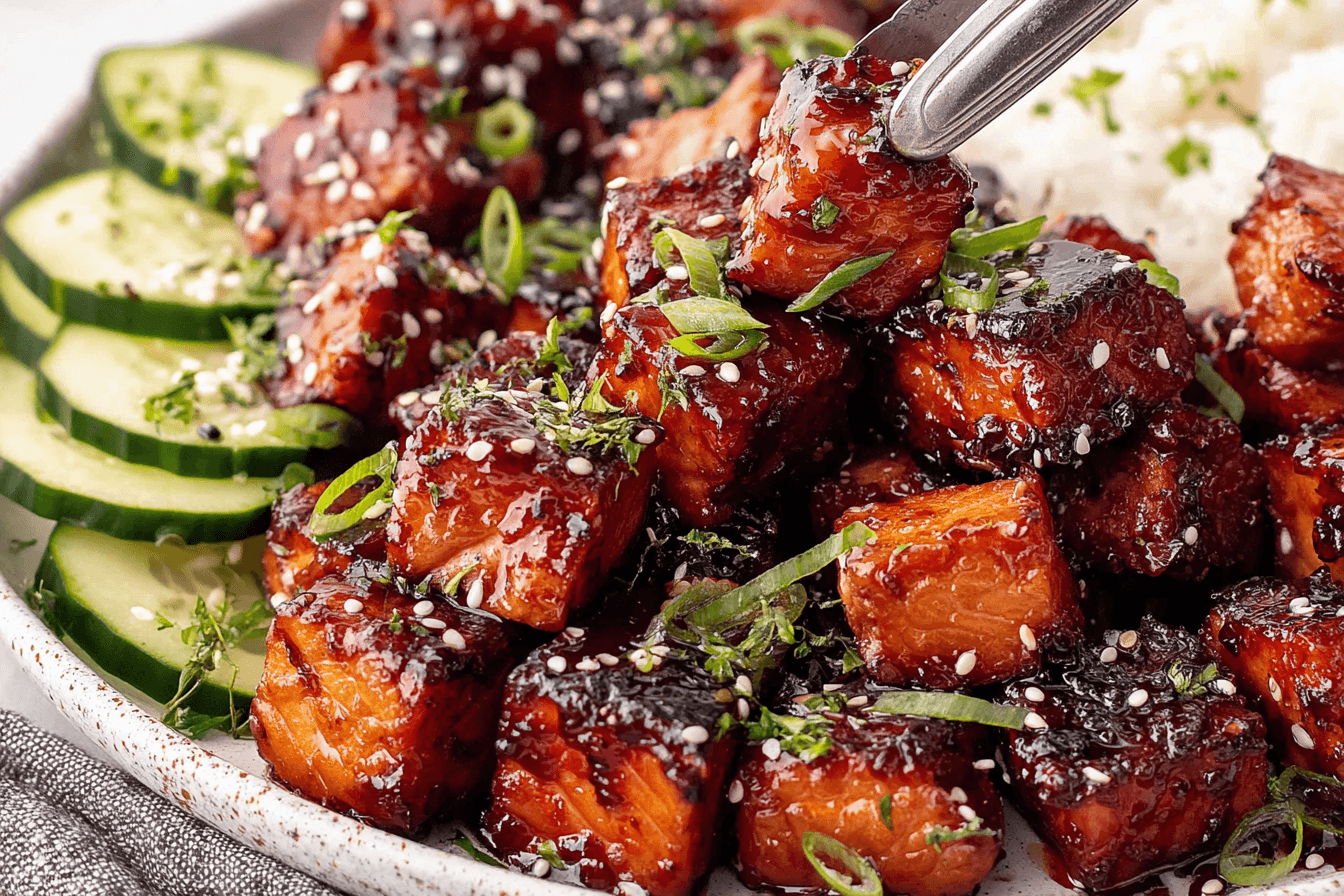 Crispy Salmon And Rice Bowl Recipe