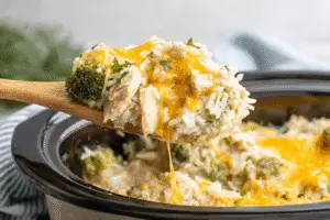 Crock Pot Chicken, Broccoli, And Rice