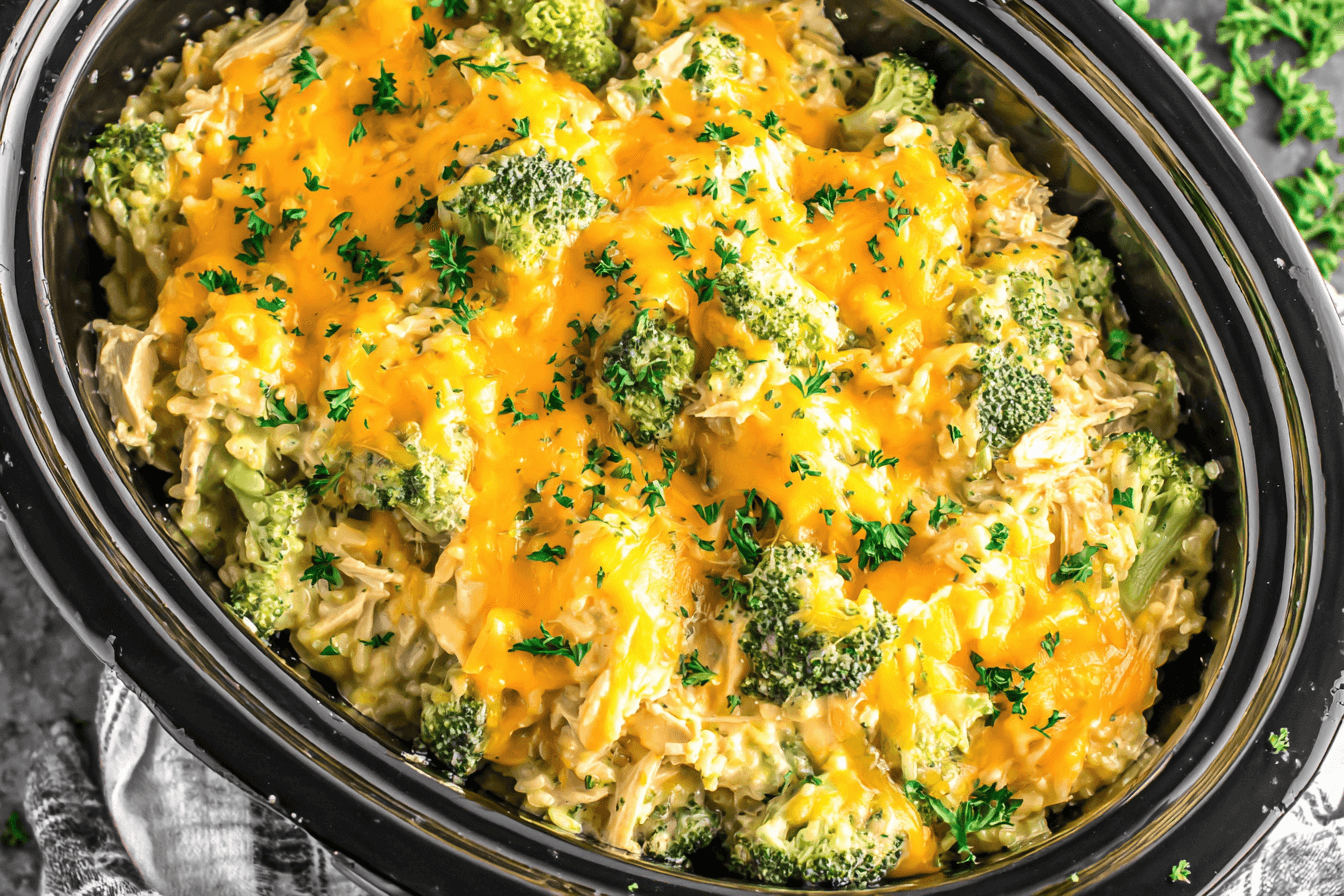 Crock Pot Chicken, Broccoli, And Rice Recipe