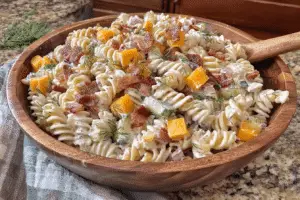 Dill Pickle Bacon Pasta Salad