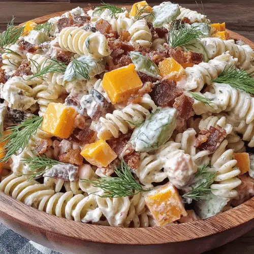 Dill Pickle Bacon Pasta Salad Recipe