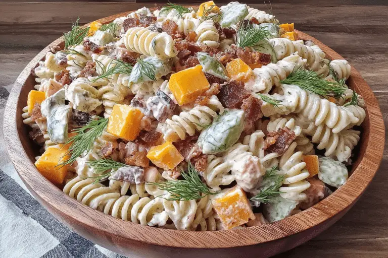 Dill Pickle Bacon Pasta Salad Recipe