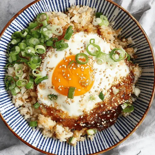 Easy Korean Egg Fried Rice Bowl Recipe