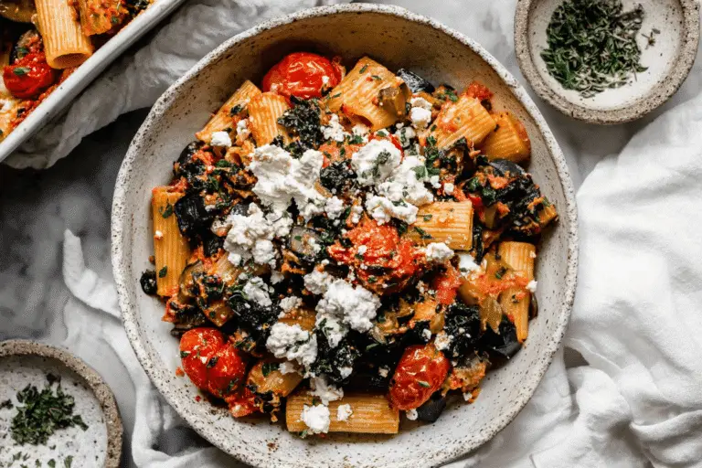Eggplant Pasta Bake With Tomato & Zucchini Recipe