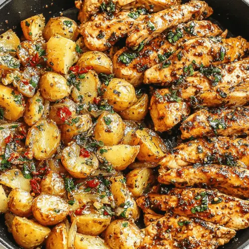 Garlic Butter Chicken with Sautéed Potatoes Recipe