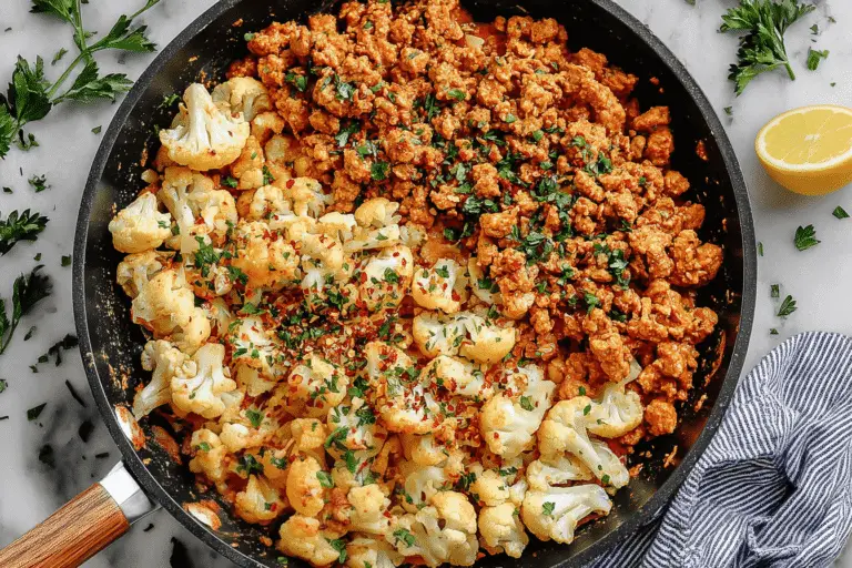 Garlic Butter Turkey With Cauliflower Recipe