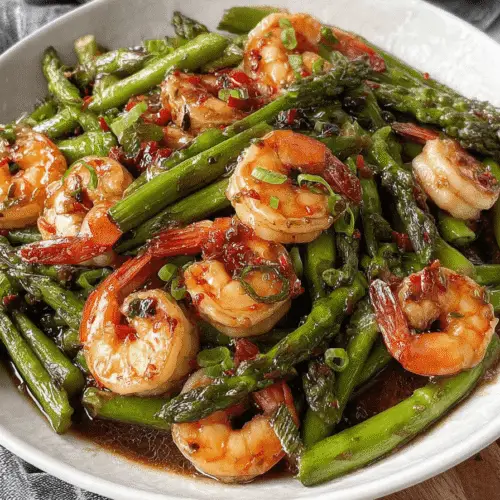 Garlic Shrimp and Asparagus Stir-Fry Recipe