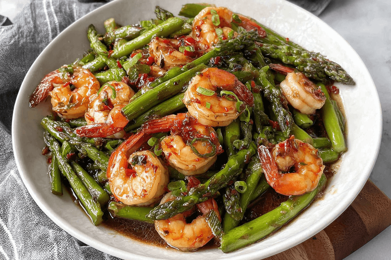Garlic Shrimp and Asparagus Stir-Fry Recipe