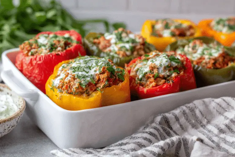 Greek Chicken Stuffed Peppers Recipe