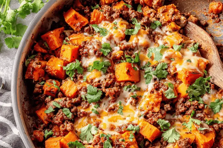Ground Beef & Sweet Potato Skillet Recipe