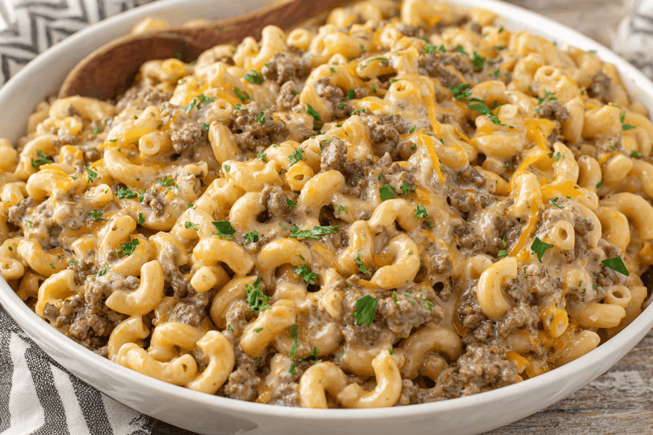 Hamburger Macaroni Pasta Recipe