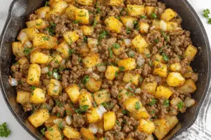 Hearty Ground Beef and Hashbrown Skillet