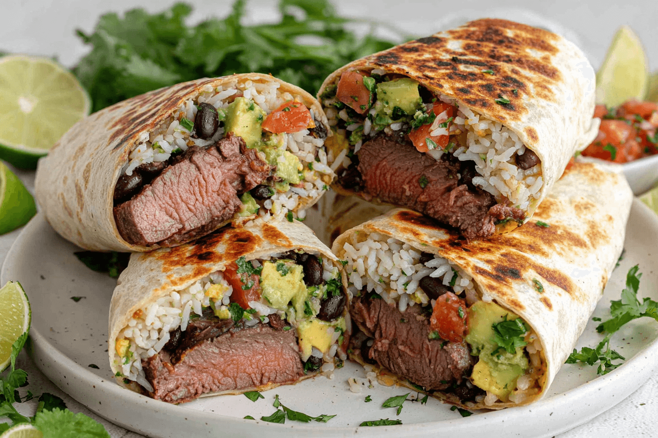 Juicy Steak Burritos Recipe