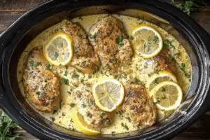 Lemon Garlic Chicken in Creamy Sauce