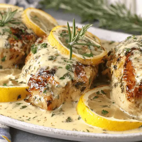 Lemon Garlic Chicken in Creamy Sauce Recipe