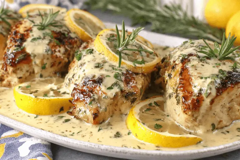 Lemon Garlic Chicken in Creamy Sauce Recipe