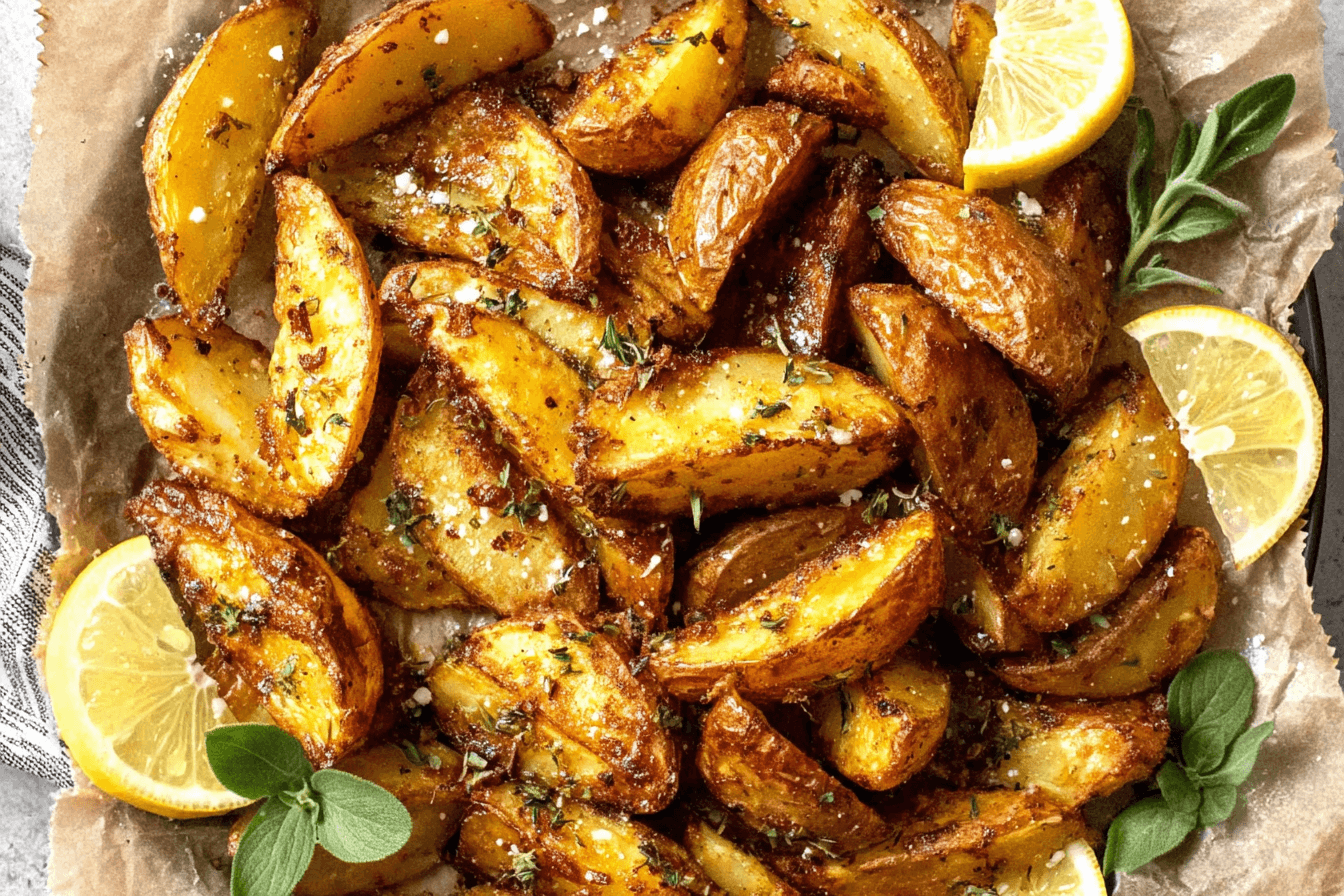 Lemon Garlic Roasted Potatoes Recipe