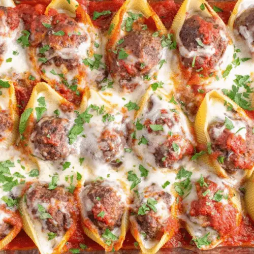 Meatball Stuffed Shell Pasta Recipe
