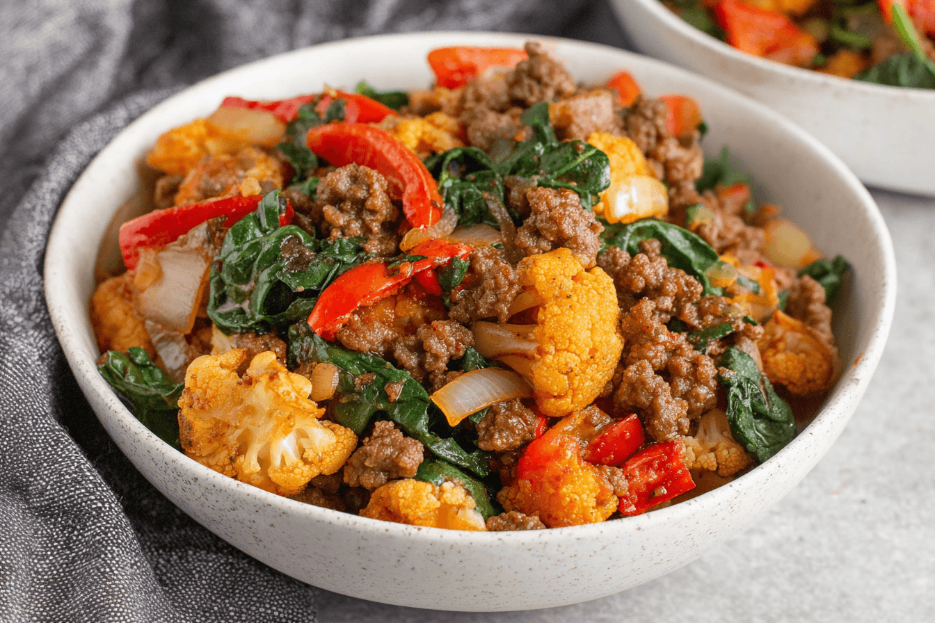 Mexican-Inspired Ground Beef And Cauliflower Skillet Recipe